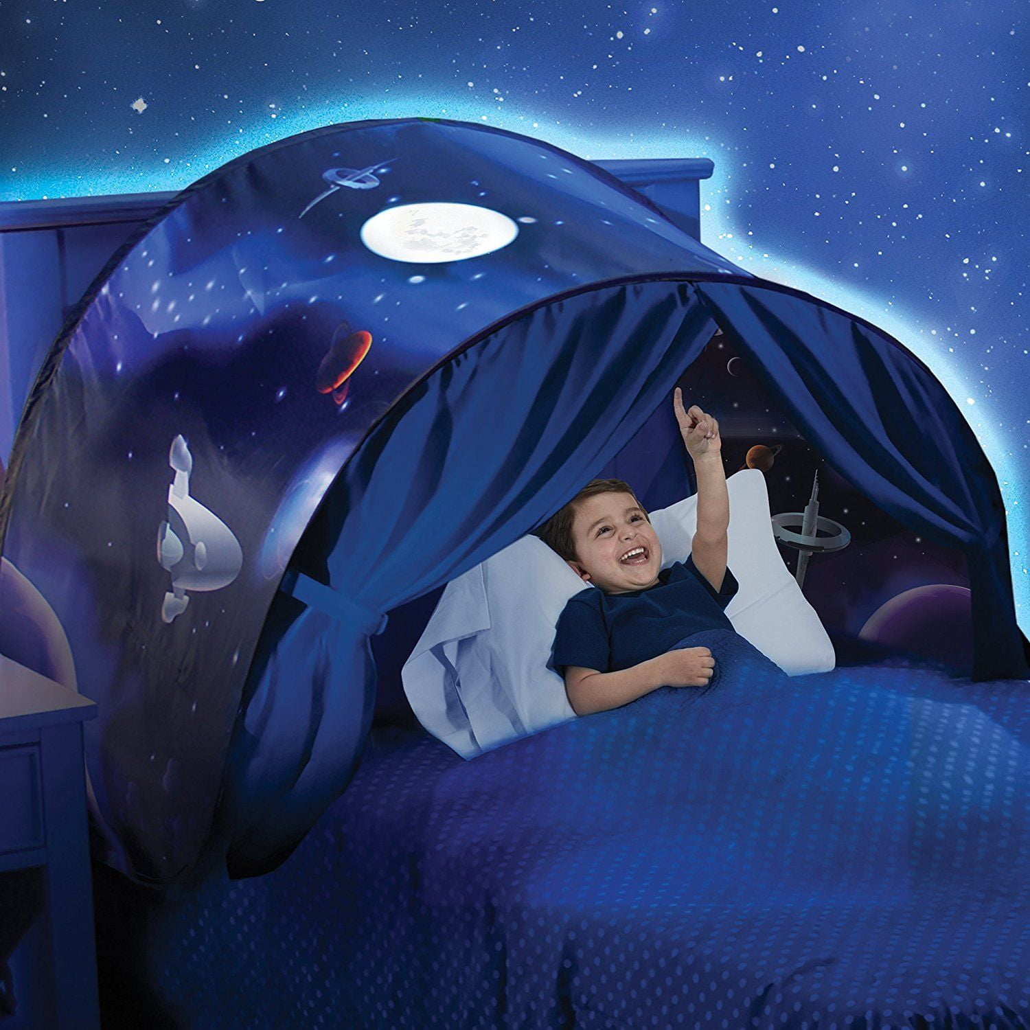 Dream Tents Kid Playhouse Space Adventure Foldable Pop up Indoor Bed Night Sleep 