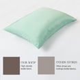 thumbnail image 5 of Lorviah 2 Pack Satin Pillowcases, Ultra Soft & Breathable 20"x36" King Size for Hair & Skin, Hypoallergenic Hidden Zipper Closure, Cyan, 5 of 6