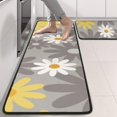 thumbnail image 2 of Kitchen Rugs Sets Of 2,Gray Daisy Flower Yellow Blooms Pattern Anti Fatigue Kitchen Mat Rugs Non Slip Washable,Decorative Kitchen Floor Mats for Kitchen,Sink,Laundry,17"x47"+17"x47", 2 of 5