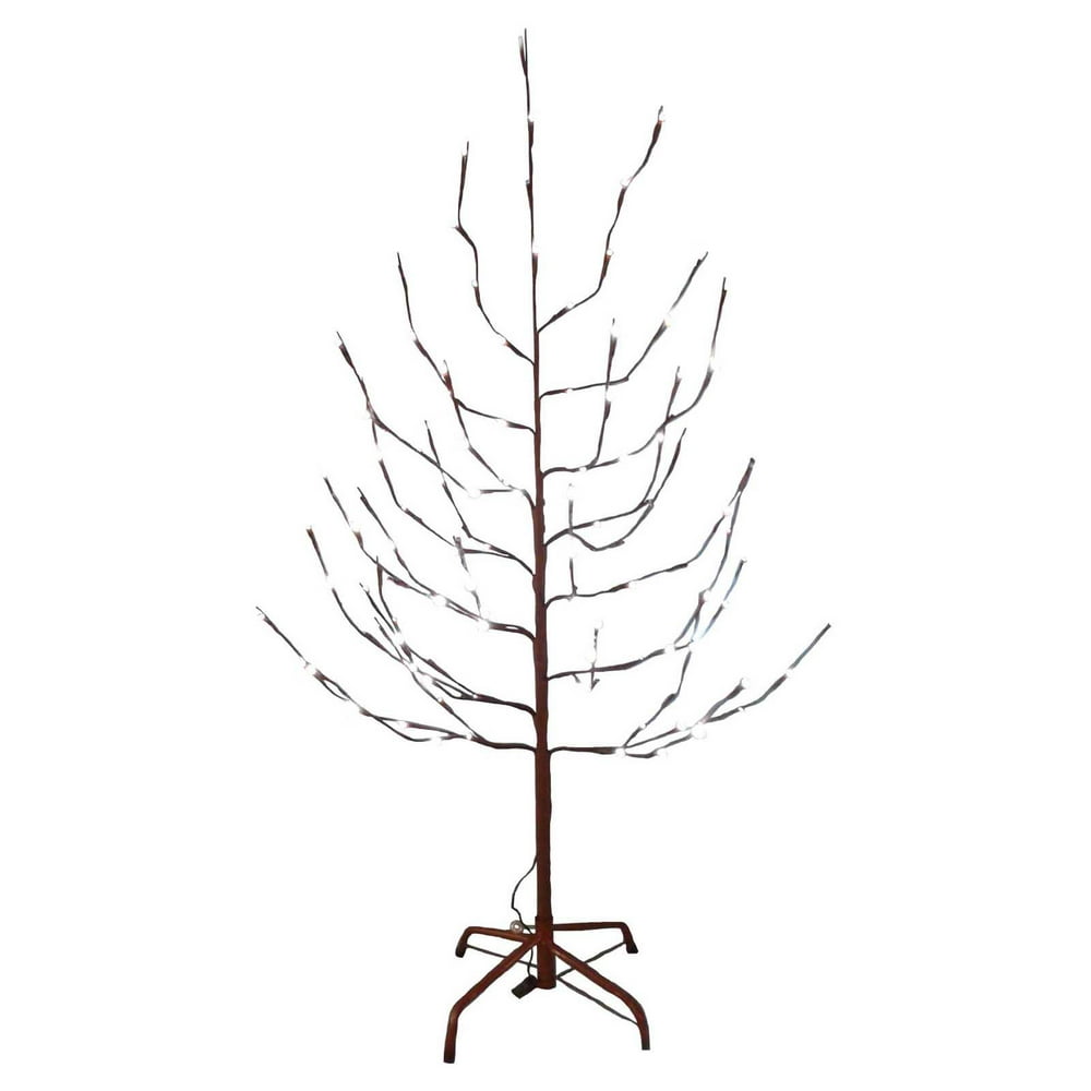 Brown Twig Slim Prelit Christmas Tree