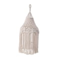 thumbnail image 3 of Pantalla de lámpara de techo de macramé, cubierta de luz colgante, tejida a mano, estilo bohemio rústico, para habitación de bebé, sala de estar,, 3 of 8
