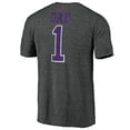 thumbnail image 3 of Men's Charcoal LSU Tigers Greatest Dad Logo Tri-Blend T-Shirt, 3 of 3