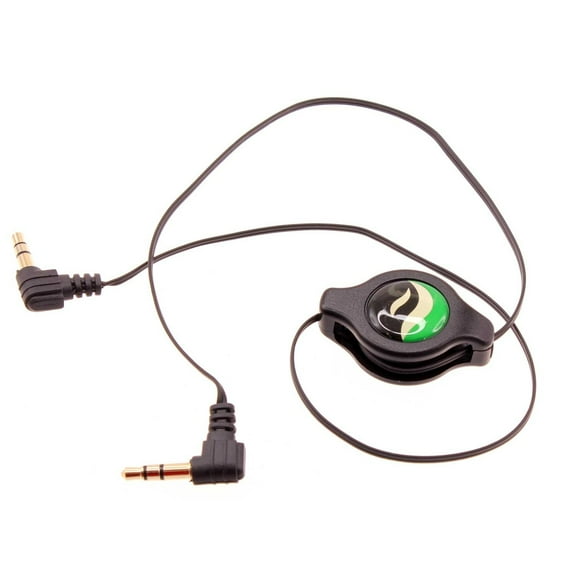Retractable Aux Cable for Motorola Moto G Play (2024) - 3.5mm Adapter Car Stereo Aux-in Audio Cord Speaker Jack Wire Black J4J for Moto G Play (2024)