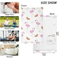 thumbnail image 2 of Pink Flamingo Towels, 2 PCS, Super Soft Absorbent Hand Towel Cotton Bath Towels for Bathroom Hotel Kitchen Spa Gym 16 X 28 Inches, 2 of 7