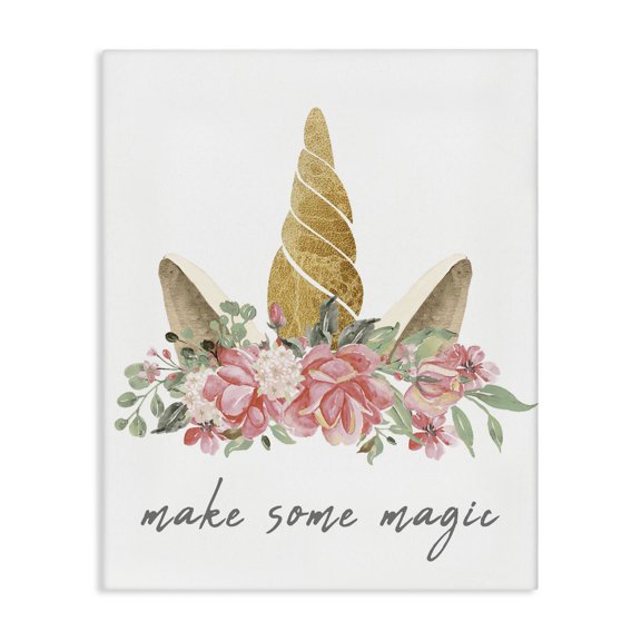 Stupell Industries Eclectic Make Some Magic Unicorn Canvas Art, 16 x 20, by Lil' Rue