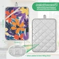 thumbnail image 6 of Yayeee Pot Holders Kitchen Heat Resistant with Pocket 7"x9.8" Cotton Oven Cooking Hot Pads, Colorful Painted Flowers Pattern, 6 of 7