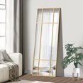 thumbnail image 2 of 63"x24" Rectangle Wall Mirror Window Mirror Full Mirror,Gold, 2 of 4