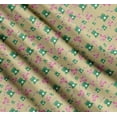 thumbnail image 3 of Soimoi Cotton Cambric Fabric Floral & Frog Cartoon Print Fabric by The Yard 56 Inch Wide, 3 of 7