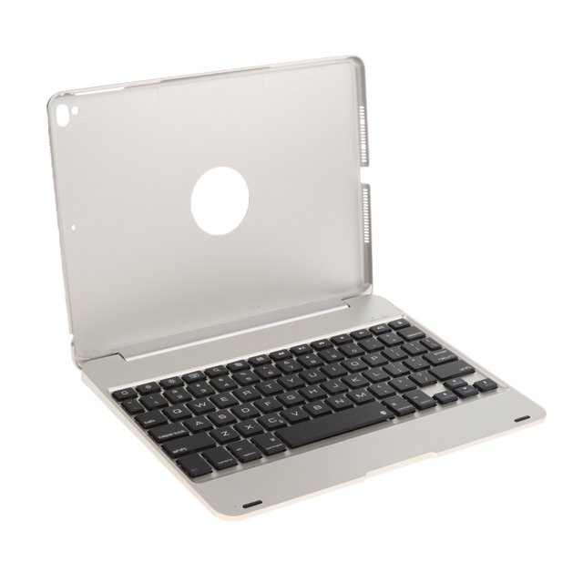 Cubierta rígida de la caja del folio de la parte posterior del inalámbrico recargable de Bluetooth para Plata Sunnimix Cubierta de la caja del teclado inalámbrico