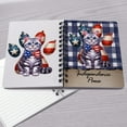 thumbnail image 4 of Patriotic American Shorthair 4th of July Independence Paws Spiral Bound Journal Cat Lover Kitten Owner Gifts 5x7in Spiral Notebook - 02010, 4 of 5