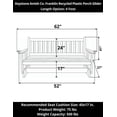 thumbnail image 4 of Keystone Amish Co. 4 Foot Franklin Poly Composite Porch Glider, Turf Green, 4 of 4