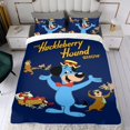 thumbnail image 4 of El Show de Huckleberry Hound Conjunto de sábanas temático, trío de piezas, cómodo y amigable con la piel, diseño único, regalo de decoración para el hogar para familiares, amigos y fans,173cm *218cm, 4 of 6