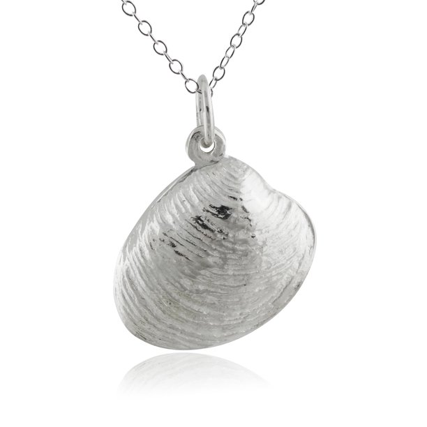 Fashionjunkie4Life Sterling Silver 3D Muscle Clam Shell Charm