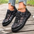 thumbnail image 3 of HEWUQI Flower Lace Shoes for Women Breathable Orthopedic Lightweight Non Slip Athletic Walking Shoes Lace up Arch Support Comfortable Sneakers Black Size 5.5, 3 of 6