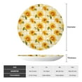 thumbnail image 2 of Daiia Light Yellow Plaid Sunflower Printed Pattern Ceramic Plate Dinner Plates Bone China Decorative Plates with Display Stand Art Ceramic Ornaments for Wall Hanging Decoration-6in, 2 of 6