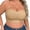 Khaki, variant on Strapless Bras For Womens Plus Size No Underwire Seamless Adjustable Straps Bralettes Comfortable Padded Everyday Bras Beige XL