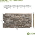 thumbnail image 2 of Ekena Millwork 45 3/4"W x 24 1/2"H x 1 1/4"D Canyon Ridge Stacked Stone, EverStone Faux Stone Siding Panel, Boardwalk Bay, 2 of 9