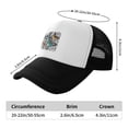 thumbnail image 6 of PAYOHTO Kids Beautiful Butterflies Flowers Vintage Baseball Hat Back Adjustable Mesh Breathable Hats Black Trucker Cap Outdoor Fishing Sun Caps for Boys or Girls ages 4-10, 6 of 9