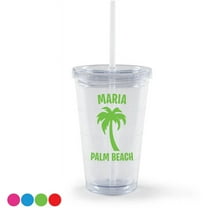 Personalized Palm Tree Acrylic Tumbler