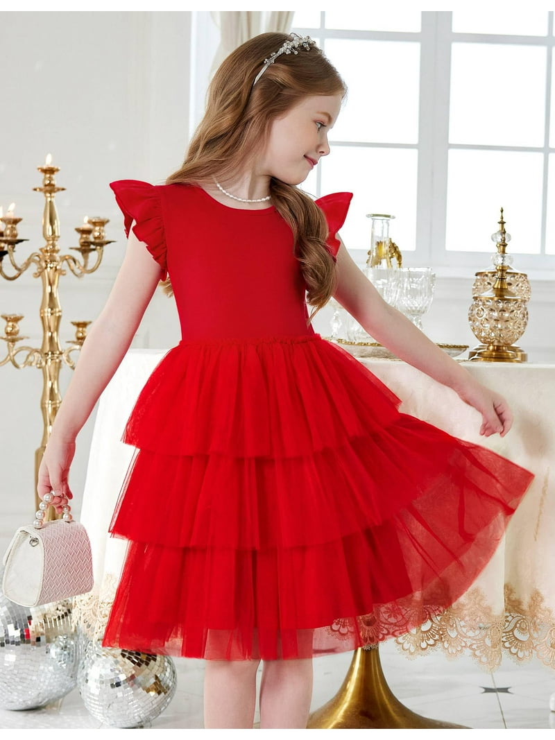 Oudiya Toddler Girls Fluffy Tutu Dress Tiered Summer Party Sundress Tulle Cute Red Dresses for Kids 2-7Y - Walmart.com Oudiya Toddler Girls Fluffy Tutu Dress Tiered Summer Party Sundress Tulle Cute Red Dresses for Kids 2-7Y - Walmart.com