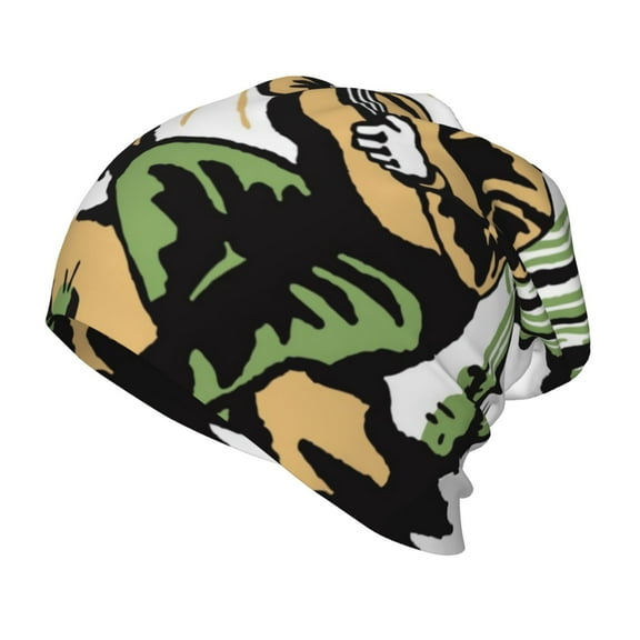 Honeii Cowboy Playing Guitar Print Kids Knit Beanie Watch Hat ,Knit Cap for Boys and Girls