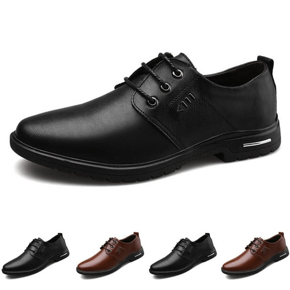 Miluxas Men's Dress Shoes Leather Formal Derby Shoes Business Classic Lace Up Wingtip Shoes for Men
