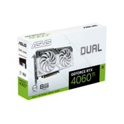 ASUS Dual GeForce RTX 4060 Ti White Edition 8GB GDDR6 (PCIe 4.0, 8GB GDDR6, DLSS 3, HDMI 2.1, DisplayPort 1.4a, Axial-tech fan design, 0dB technology) DUAL-RTX4060TI-8G-WHITE