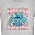 thumbnail image 2 of Junior's Lilo & Stitch Kindness matters Stitch Graphic Tee Athletic Heather Large, 2 of 3