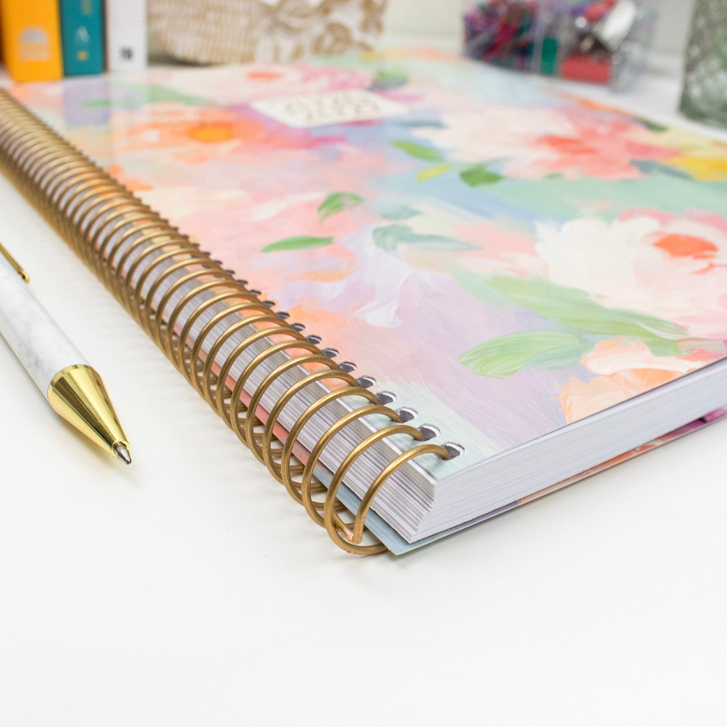 bloom daily planners 2026-2027 Academic Planner, 13 Month Monthly & Weekly, 8.5" x 11" Soft Cover, Stickers Included, Painted Peonies