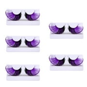 5 Pairs of Halloween Exaggerated Fake Eyelashes Long Artificial Lashes for Women