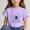Purple, variant on Frnrwgo Girls Everyday T-Shirts Short Sleeve Girls Casual Shirts Graphic Tops Back of School Clothes Black, Size 3-15 Years