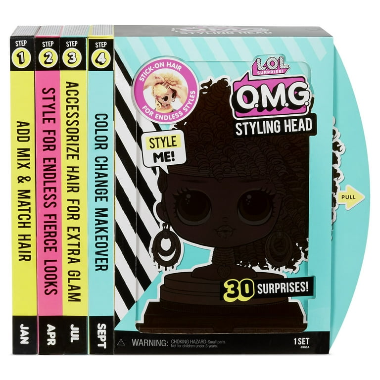 LOL Surprise OMG Styling Head Royal Bee with Stick On Hair for