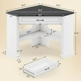 thumbnail image 2 of 31.5" Triangle Corner Office Desk with Drawer and Open Storage Shelves, Farmhouse Computer Desk for Home Office, 2 of 7
