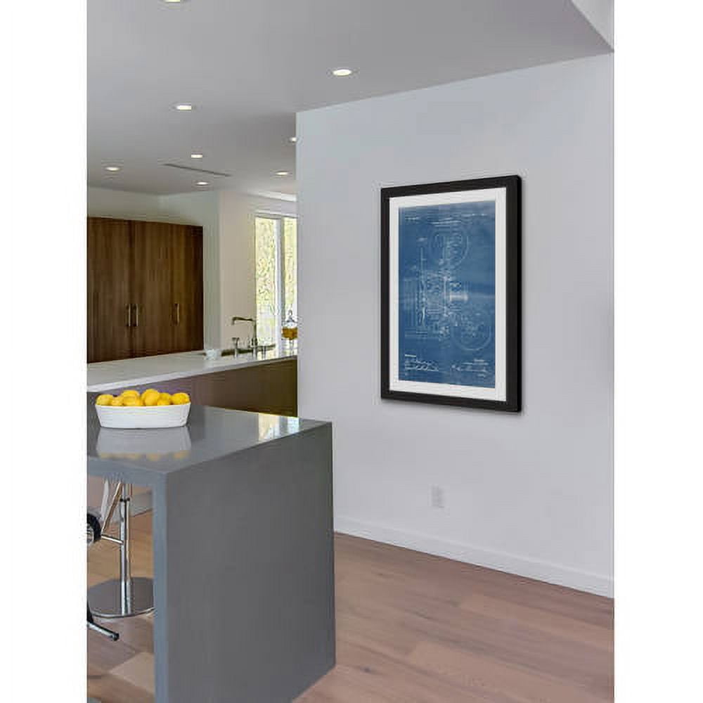 "Projector 1902 Blueprint" Framed Painting Art Print, 12" x 1.5"
