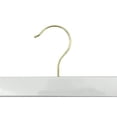 thumbnail image 4 of Nahanco 14" NAHANCO SlimLine Wooden Pant/Skirt Hanger With Padded Clips - High Gloss White W/Gold, 4 of 6