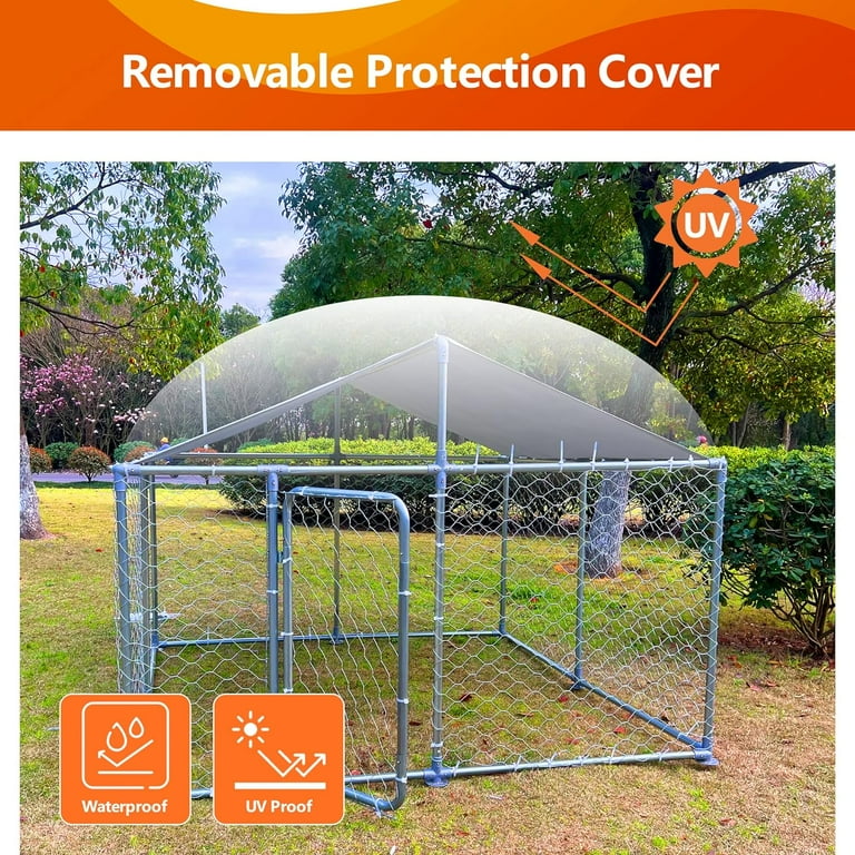 Aixvx 7.5'x7.5'x5.3' Large Outdoor Dog Kennel, Heavy Duty Aixvx 7.5'x7.5'x5.3' Large Outdoor Dog Kennel, Heavy Duty