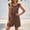 Brown, variant on Overall Shorts for Women Sleeveless Square Neck Womens Romper Pleated Regular Fit Casual Outfits for Women Summer for Lounge and Relax S-2XL