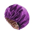 thumbnail image 1 of Fashion Women Reversible Adjustable Beading Braid Hat Muslim Ruffle Cancer Wrap Cap Sleep Caps Satin Lined Hair Bonnets, 1 of 1