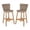 Light Brown, variant on GZXS Outdoor Barstools Set of 2, PE Wicker Counter Height Chairs with Acacia Wood Legs, All-Weather Patio Seating for Patio, Deck, Garden, Light Gray