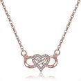thumbnail image 1 of Infinity Heart Pendant Necklace Love Zirconia Necklace Women and Girls Gift Jewelry, 1 of 5