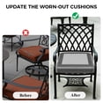thumbnail image 5 of Outdoor Patio Cushion Covers 4 Pack Grey Vintage Patio Chair Cushion Covers with Ties and Zipper Abstract Art Black Greek Key Waterproof Outdoor Seat Cushion Covers for Patio Furniture 22"x20", 5 of 9