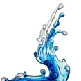 thumbnail image 3 of Ocean Blue Cortes Bay Wave Floor Sculpture with Black Stand, 57" Tall, 3 of 5