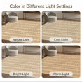 thumbnail image 7 of ODIKA 4'x6' Beige Natural Geometric Design Washable Area Rug Intricate Pattern with Sisal-Like Non-Slip, Chair-Friendly, Flatwoven for Home Office, Under Desk, 7 of 7
