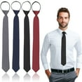 thumbnail image 1 of Xingzhi 4x Unique Neckties Adjustable Zip For Easy And Comfortable Wear Polyester Neckties With Zip Neck Tie Perfe Gifts 1Set, 1 of 6