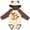 Natural & Brown w Ears, variant on Inktastic Halloween Trick-or-Treat with Spider and Bats Boys or Girls Long Sleeve Baby Bodysuit