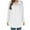 White, variant on BangWanChi Womens Coats with Hood Women's Winter New Solid Color Hoodie Mid-Length Zipper Cardigan Jacket Long Sleeve Top