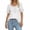 White, variant on Womens Lace Panel Round Neck T Shirt Short Sleeve Soft Breathable Solid Everyday Blouse