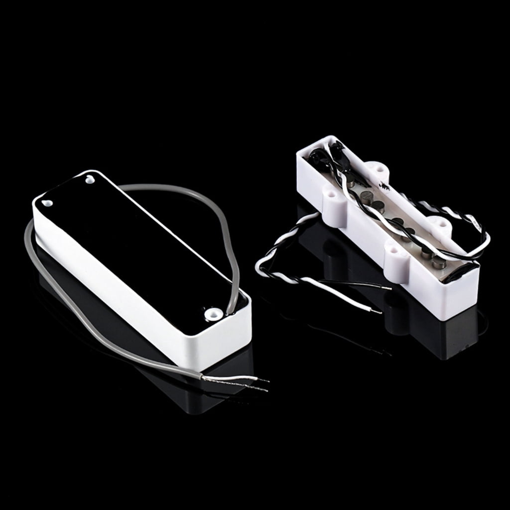 4 String Electric Bass Guitar Humbucker Pickups Sealed Alnico 5 Bass Pickup Set Electric Bass Guitar Parts & Accessories