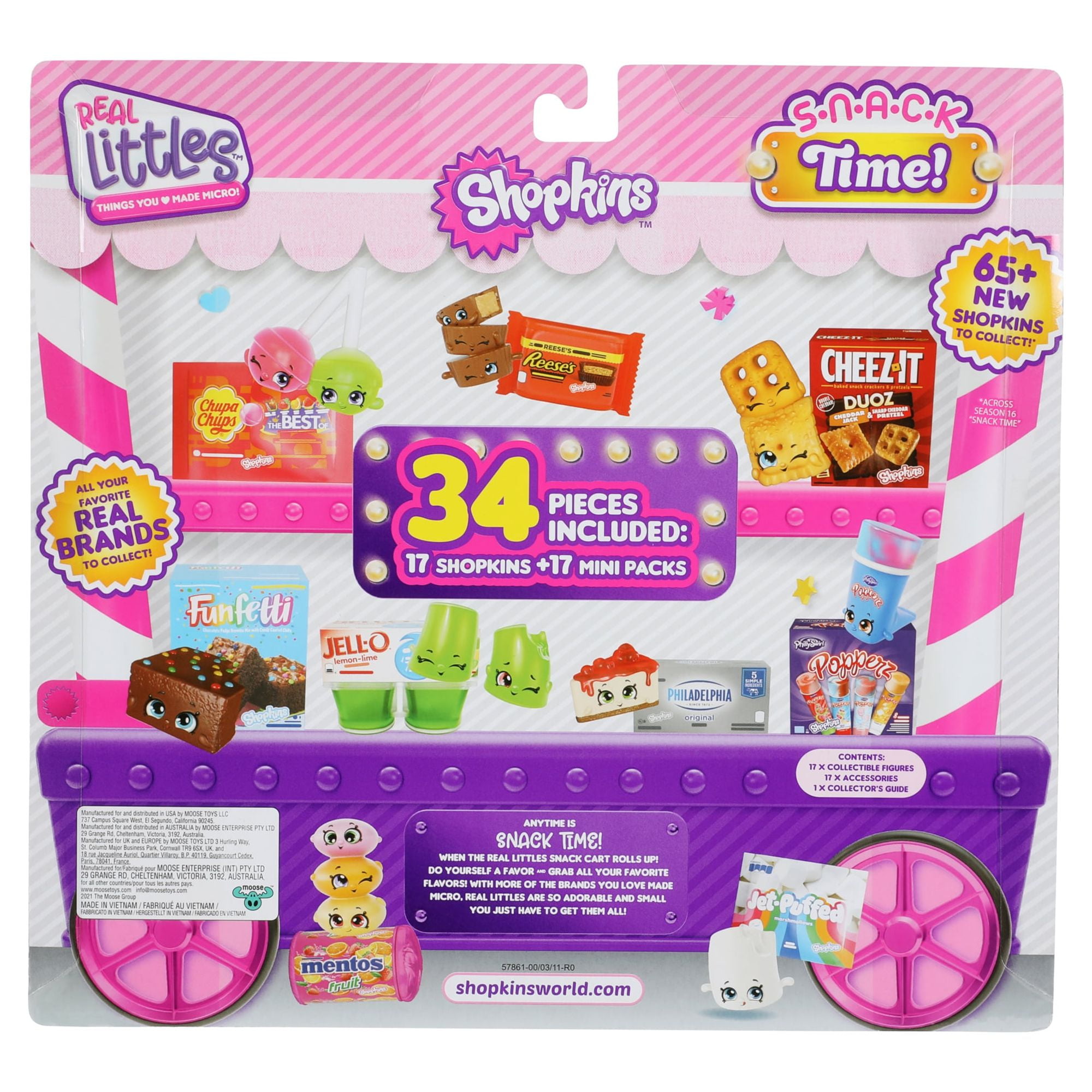 Shopkins Real Littles Snack Time Cart 16 Mini Pieces Airheads