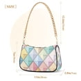 thumbnail image 3 of FORMRS Womens Shoulder Bag with Chain Strap Clutch Purse Cute Tote Handbag, Colorful Geometric, 3 of 7